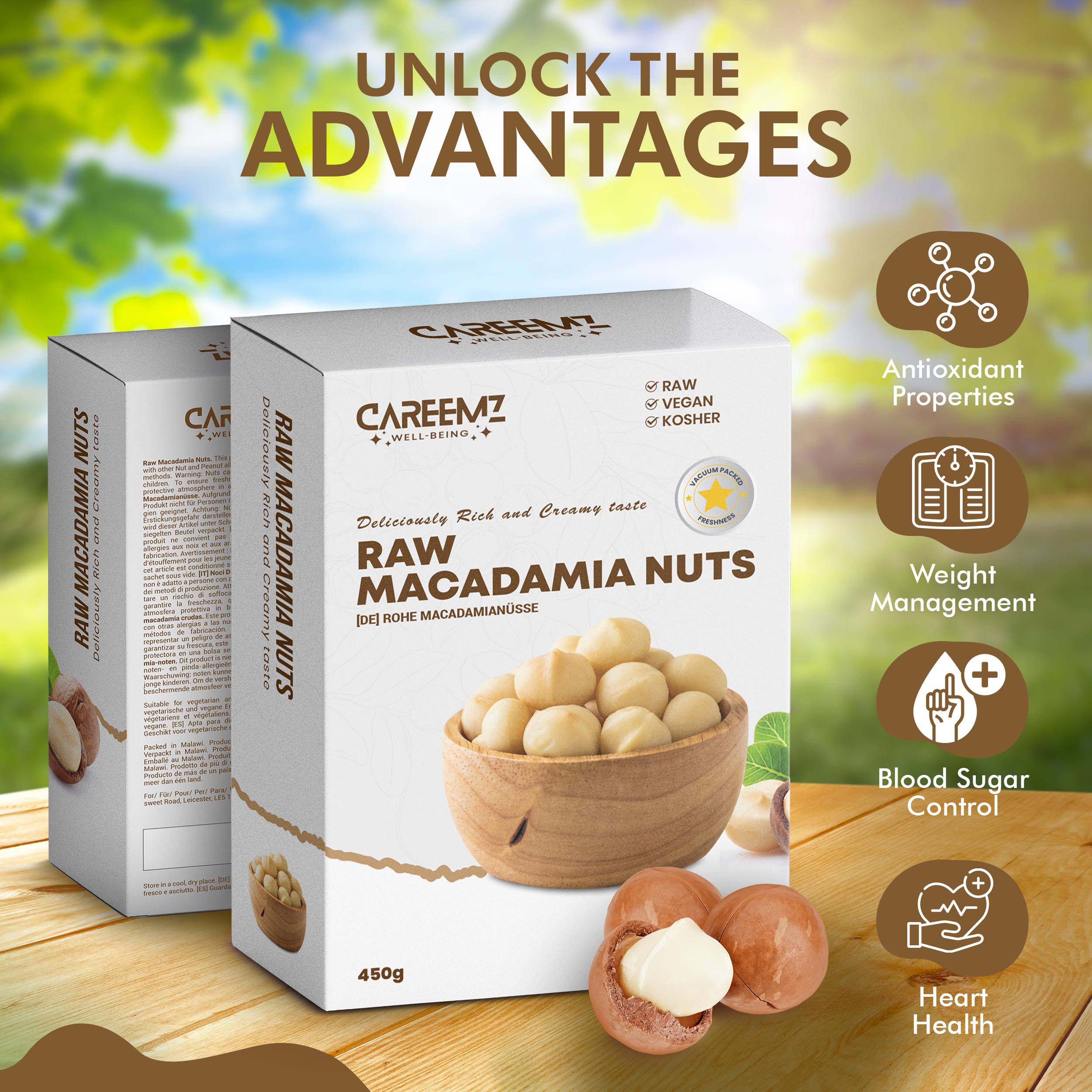 CAREEMZ Raw Macadamia Nuts